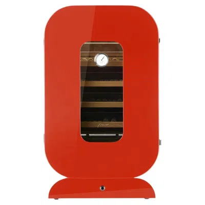 Pre-owned Morici Opera Glossy Red Humidor Cabinet