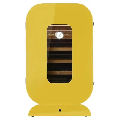 Pre-owned Morici Opera Glossy Yellow Humidor Cabinet
