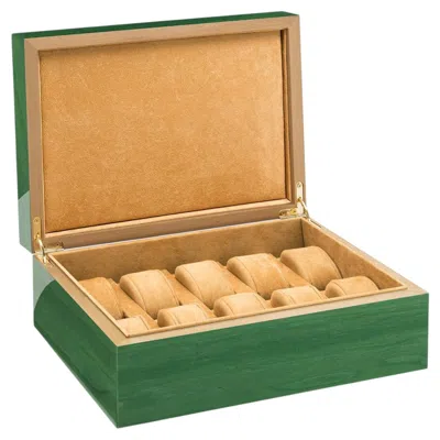 Pre-owned Morici Roma Sc1 Veined Green Watch Box