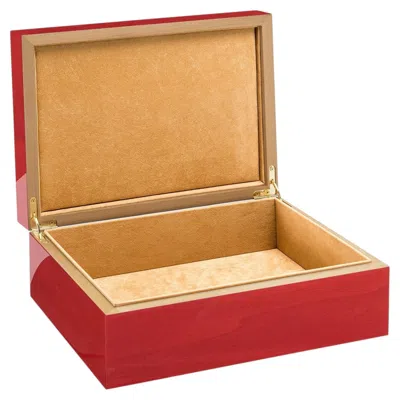 Pre-owned Morici Roma Sc1 Veined Red Jewelry Box