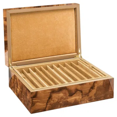 Pre-owned Morici Roma Sc1 Walnut Pen Box In Brown