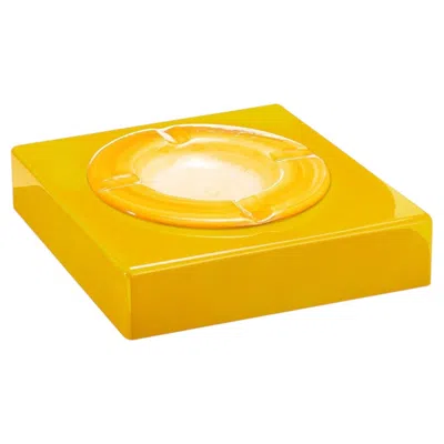 Pre-owned Morici Roma Yellow Ashtray