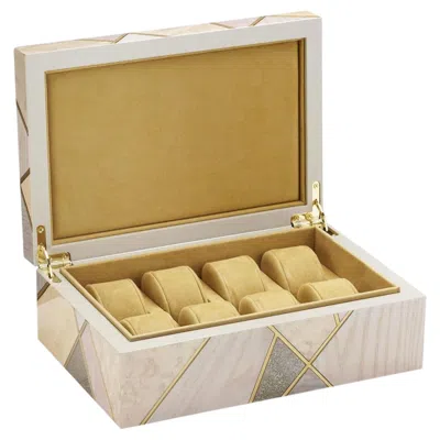 Pre-owned Morici Tellux Sc2 Riviera Beige Wood Watch Box In Brown