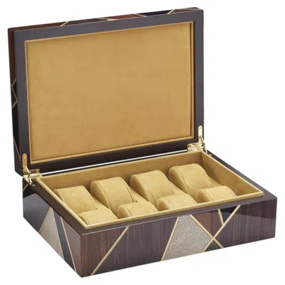 Pre-owned Morici Tellux Sc2 Vulcano Brown Watch Box