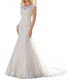 Morilee Alencon Lace Applique Gown In Ivory In White