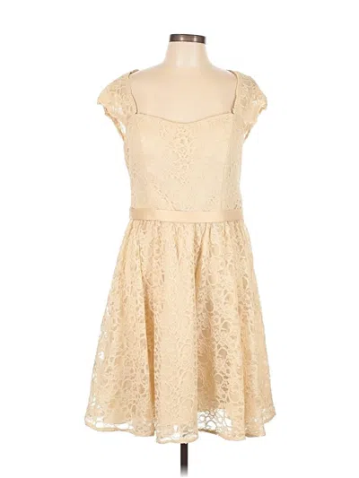 Pre-owned Morilee By Madeline Gardner Casual Dress In Tan