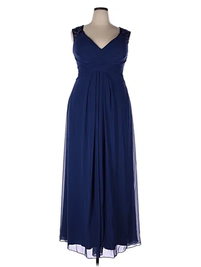 Pre-owned Morilee By Madeline Gardner Cocktail Dress In Blue