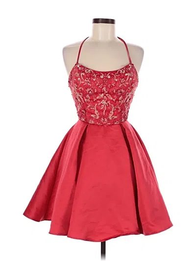 Pre-owned Morilee By Madeline Gardner Cocktail Dress In Red