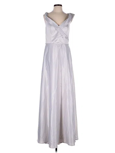 Pre-owned Morilee By Madeline Gardner Cocktail Dress In Silver