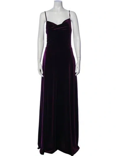 Pre-owned Morilee By Madeline Gardner Cowl Neck Long Dress In Multi