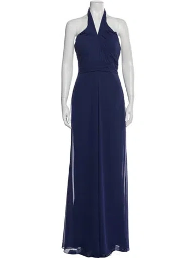 Pre-owned Morilee By Madeline Gardner Halterneck Jumpsuit In Blue