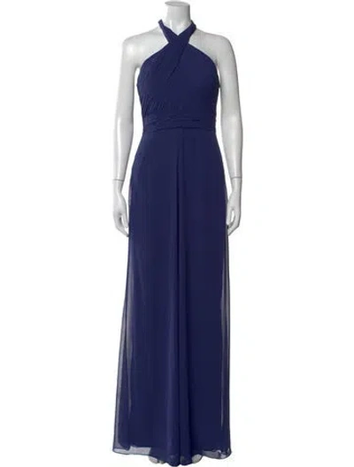 Pre-owned Morilee By Madeline Gardner Halterneck Jumpsuit In Blue