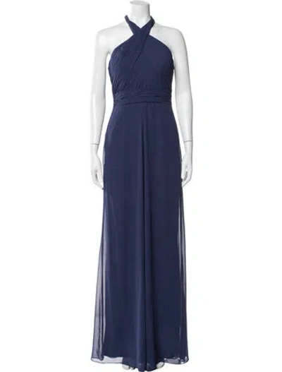 Pre-owned Morilee By Madeline Gardner Halterneck Jumpsuit In Blue