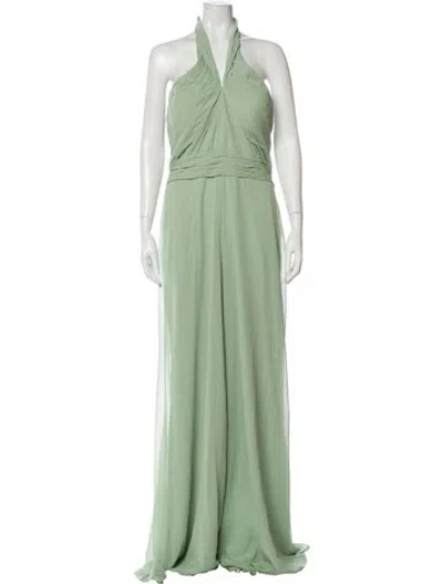 Pre-owned Morilee By Madeline Gardner Halterneck Jumpsuit W/ Tags In Green