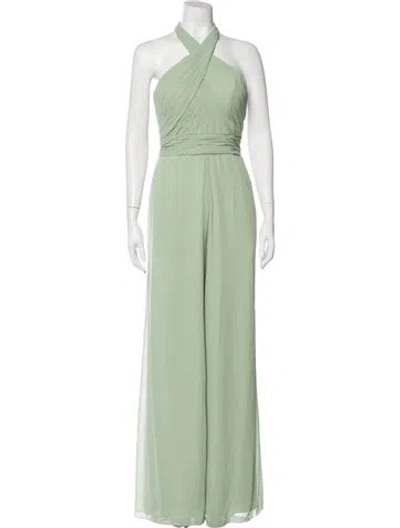 Pre-owned Morilee By Madeline Gardner Halterneck Jumpsuit W/ Tags In Green