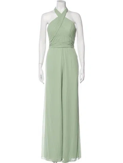 Pre-owned Morilee By Madeline Gardner Halterneck Jumpsuit W/ Tags In Green
