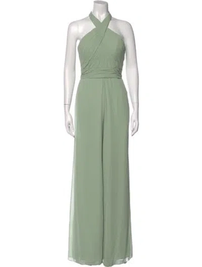 Pre-owned Morilee By Madeline Gardner Halterneck Jumpsuit W/ Tags In Green