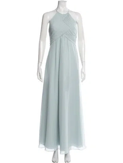 Pre-owned Morilee By Madeline Gardner Halterneck Long Dress In Blue