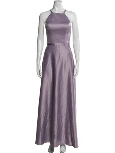 Pre-owned Morilee By Madeline Gardner Halterneck Long Dress In Purple