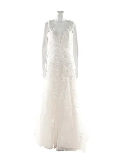 Pre-owned Morilee By Madeline Gardner Lace Long Dress W/ Tags In White