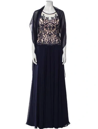 Pre-owned Morilee By Madeline Gardner Lace Pattern Long Dress