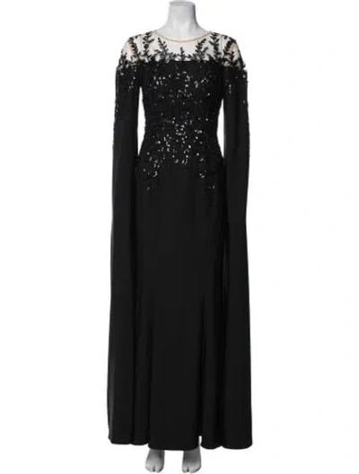 Pre-owned Morilee By Madeline Gardner Lace Pattern Long Dress In Blue
