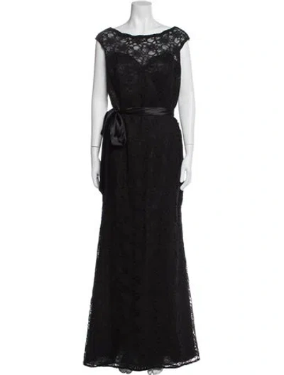 Pre-owned Morilee By Madeline Gardner Lace Pattern Long Dress In Gray