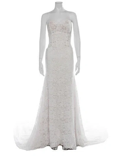 Pre-owned Morilee By Madeline Gardner Lace Pattern Long Dress In Grey