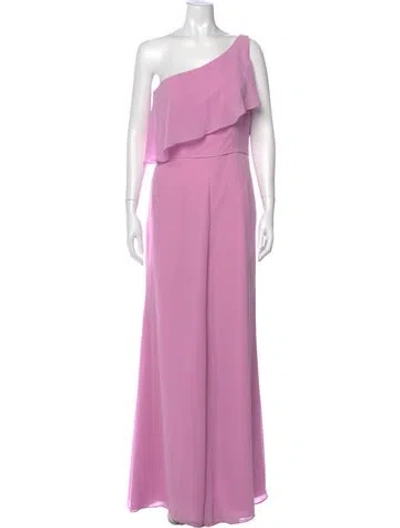 Pre-owned Morilee By Madeline Gardner One-shoulder Jumpsuit In Purple