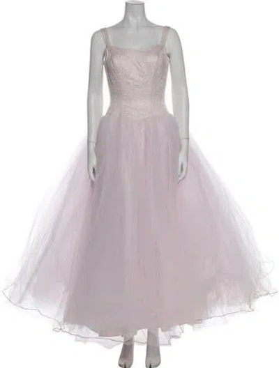 Pre-owned Morilee By Madeline Gardner Square Neckline Long Dress In Purple