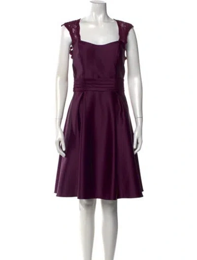 Pre-owned Morilee By Madeline Gardner Square Neckline Mini Dress W/ Tags In Purple