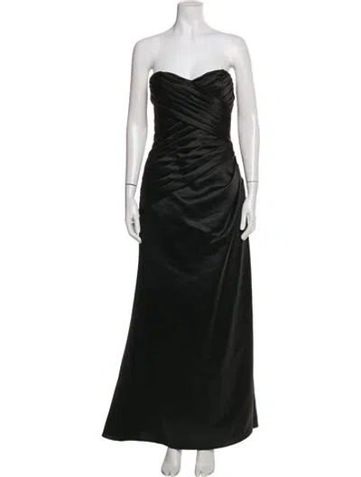 Pre-owned Morilee By Madeline Gardner Strapless Long Dress In Black
