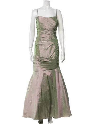 Pre-owned Morilee By Madeline Gardner Strapless Long Dress In Neutrals
