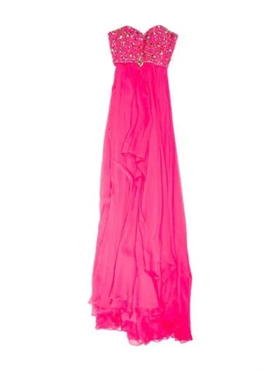 Pre-owned Morilee By Madeline Gardner Strapless Long Dress In Pink