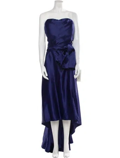 Pre-owned Morilee By Madeline Gardner Strapless Long Dress W/ Tags In Blue