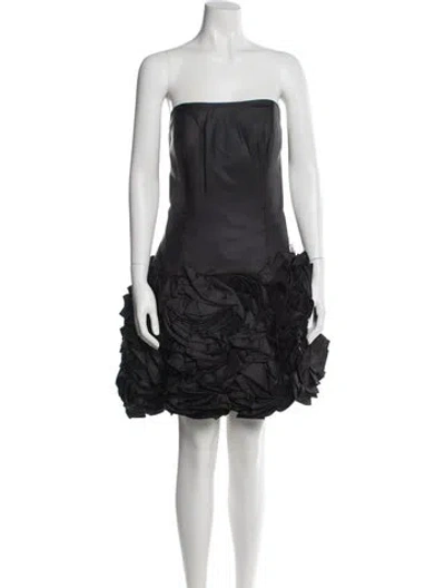 Pre-owned Morilee By Madeline Gardner Strapless Mini Dress In Black