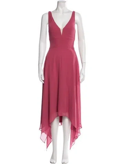 Pre-owned Morilee By Madeline Gardner V-neck Long Dress W/ Tags In Pink