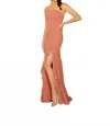 Morilee Chiffon Bridesmaid Dress With Slit In Spice In Pink