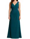 Morilee Chiffon Spaghetti Straps Dress In Teal In Blue