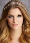 Morilee Crystal And Rhinestone Hair Vine In Rose Gold In Multi