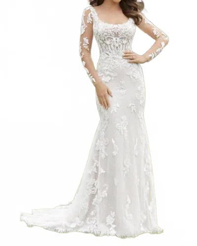 Morilee Darlene Wedding Dress In Ivory Over Champagne In Multi