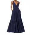 Morilee Deep V-neckline Chiffon Bridesmaid Dress In Sapphire In Blue
