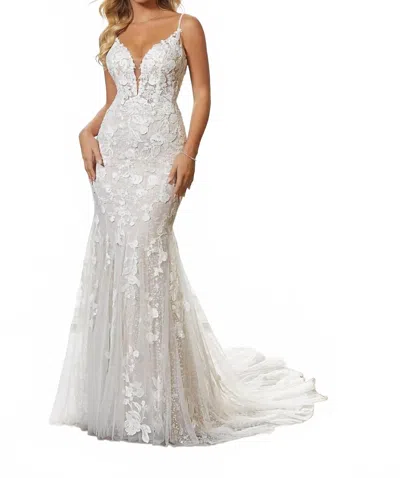 Morilee Desiree Gown In Shades Of Ivory In Multi