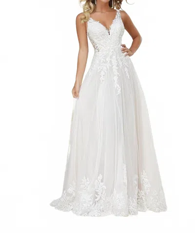 Morilee Dina A-line Wedding Dress In Ivory/porcelain In White