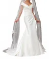 Morilee Edged With Sequins Cathedral Wedding Veil In Ivory In White
