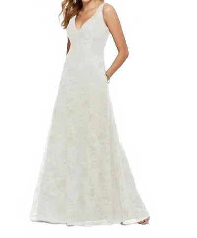 Morilee Elegant A-line Lace Dress In Ivory In Multi