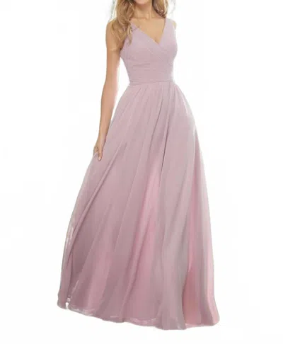 Morilee Figure Flattering Chiffon Bridesmaid Dress In Desert Rose In Pink