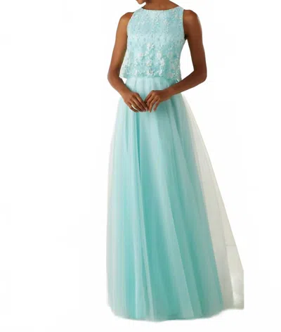 Morilee Floral Embroidered Tulle Bridesmaid Dress In Mint In Green