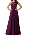 Morilee Halter Chiffon Bridesmaid Gown In Eggplant In Brown