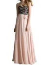 Morilee Lace And Chiffon Dress In Blush/black